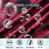 imageBoys Swim Trunks with Compression Liner Boys Stretch Swim Shorts Quick Dry 2 in 1 Beach Shorts 417 YGradient Red Leaf
