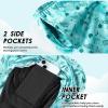imageBoys Swim Trunks with Compression Liner Boys Stretch Swim Shorts Quick Dry 2 in 1 Beach Shorts 417 YMint Flamingo