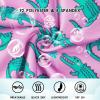 imageBoys Swim Trunks with Compression Liner Boys Stretch Swim Shorts Quick Dry 2 in 1 Beach Shorts 417 YPink Crocodile