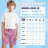 imageBoys Swim Trunks with Compression Liner Boys Stretch Swim Shorts Quick Dry 2 in 1 Beach Shorts 417 YPink Palm Tree Flamingo