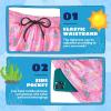 imageBoys Swim Trunks with Compression Liner Boys Stretch Swim Shorts Quick Dry 2 in 1 Beach Shorts 417 YPink Pineapple