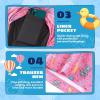 imageBoys Swim Trunks with Compression Liner Boys Stretch Swim Shorts Quick Dry 2 in 1 Beach Shorts 417 YPink Pineapple