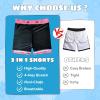 imageBoys Swim Trunks with Compression Liner Boys Stretch Swim Shorts Quick Dry 2 in 1 Beach Shorts 417 YPink Pineapple