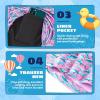 imageBoys Swim Trunks with Compression Liner Boys Stretch Swim Shorts Quick Dry 2 in 1 Beach Shorts 417 YPink Shark