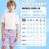 imageBoys Swim Trunks with Compression Liner Boys Stretch Swim Shorts Quick Dry 2 in 1 Beach Shorts 417 YPink Shark