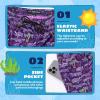 imageBoys Swim Trunks with Compression Liner Boys Stretch Swim Shorts Quick Dry 2 in 1 Beach Shorts 417 YPurple Crocodile