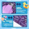 imageBoys Swim Trunks with Compression Liner Boys Stretch Swim Shorts Quick Dry 2 in 1 Beach Shorts 417 YPurple Crocodile