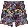 imageBoys Swim Trunks with Compression Liner Boys Stretch Swim Shorts Quick Dry 2 in 1 Beach Shorts 417 YPurple Tropical Leaves