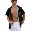 imageLzzidou 4th of July Shirts for Men Patriotic American Flag Shirts USA Memorial Day ShirtPatrioticblack Flag