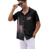 imageLzzidou 4th of July Shirts for Men Patriotic American Flag Shirts USA Memorial Day ShirtPatrioticblack Flag
