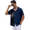 imageLzzidou 4th of July Shirts for Men Patriotic American Flag Shirts USA Memorial Day ShirtPatrioticnavy