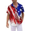 imageLzzidou 4th of July Shirts for Men Patriotic American Flag Shirts USA Memorial Day ShirtPatrioticred Blue