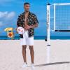 imageMens Casual Button Down Shirts Regular Fit Short Sleeve Hawaiian Shirt for MenAfrican Tribes
