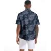 imageMens Casual Button Down Shirts Regular Fit Short Sleeve Hawaiian Shirt for MenBlack Skull
