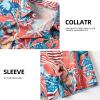 imageMens Casual Button Down Shirts Regular Fit Short Sleeve Hawaiian Shirt for MenDinosaur American Flag