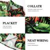 imageMens Casual Button Down Shirts Regular Fit Short Sleeve Hawaiian Shirt for MenGreen Leaf