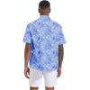 imageMens Casual Button Down Shirts Regular Fit Short Sleeve Hawaiian Shirt for MenLavender Flamingo