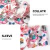 imageMens Casual Button Down Shirts Regular Fit Short Sleeve Hawaiian Shirt for MenSkeleton Flamingo