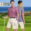 imageMens Golf Shirt Short Sleeve Dry Fit Print Moisture Wicking Performance Patterns Collared Polo ShirtBlack Usa Flag