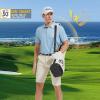 imageMens Golf Shirt Short Sleeve Dry Fit Print Moisture Wicking Performance Patterns Collared Polo ShirtBluebird Swordfish Palm