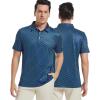imageMens Golf Shirt Short Sleeve Dry Fit Print Moisture Wicking Performance Patterns Collared Polo ShirtFour Leaf Clover