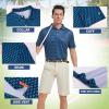 imageMens Golf Shirt Short Sleeve Dry Fit Print Moisture Wicking Performance Patterns Collared Polo ShirtFour Leaf Clover