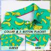 imageMens Golf Shirt Short Sleeve Dry Fit Print Moisture Wicking Performance Patterns Collared Polo ShirtGreen Bananas