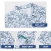 imageMens Golf Shirt Short Sleeve Dry Fit Print Moisture Wicking Performance Patterns Collared Polo ShirtInk Leaf