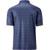 imageMens Golf Shirt Short Sleeve Dry Fit Print Moisture Wicking Performance Patterns Collared Polo ShirtNavy Palm Tree