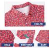 imageMens Golf Shirt Short Sleeve Dry Fit Print Moisture Wicking Performance Patterns Collared Polo ShirtPatriotic Usa Flag