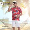 imageMens Golf Shirt Short Sleeve Dry Fit Print Moisture Wicking Performance Patterns Collared Polo ShirtRed Flag Horse