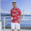 imageMens Golf Shirt Short Sleeve Dry Fit Print Moisture Wicking Performance Patterns Collared Polo ShirtRed Flag Horse