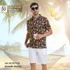 imageMens Golf Shirt Short Sleeve Dry Fit Print Moisture Wicking Performance Patterns Collared Polo ShirtTribal Skull