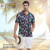imageMens Golf Shirt Short Sleeve Dry Fit Print Moisture Wicking Performance Patterns Collared Polo ShirtWhite Palm