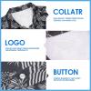 imageMens Hawaiian Shirts Regular Fit Short Sleeve Casual Button Down Summer Tropical Beach ShirtsBlack Flag