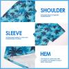 imageMens Hawaiian Shirts Regular Fit Short Sleeve Casual Button Down Summer Tropical Beach ShirtsBlue Palm Tree