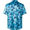 imageMens Hawaiian Shirts Regular Fit Short Sleeve Casual Button Down Summer Tropical Beach ShirtsBlue Palm Tree