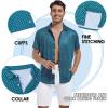 imageMens Hawaiian Shirts Regular Fit Short Sleeve Casual Button Down Summer Tropical Beach ShirtsGreen Clover