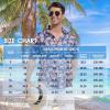 imageMens Hawaiian Shirts Regular Fit Short Sleeve Casual Button Down Summer Tropical Beach ShirtsNavy Usa Flag