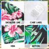 imageMens Hawaiian Shirts Regular Fit Short Sleeve Casual Button Down Summer Tropical Beach ShirtsTropical Flower