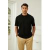 imageMens Knit Polo Shirts Casual Short Sleeve Classic Button Polo TShirt Fashion Summer Collared Pullover Golf ShirtNavy