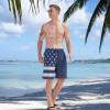 imageMens Swim Trunks Quick Dry Board Shorts with Mesh Lining Breathable Surf Beach Shorts Swimwear Bathing SuitsAmerican Flag17