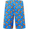 imageMens Swim Trunks Quick Dry Board Shorts with Mesh Lining Breathable Surf Beach Shorts Swimwear Bathing SuitsBlue Hot Dog