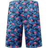 imageMens Swim Trunks Quick Dry Board Shorts with Mesh Lining Breathable Surf Beach Shorts Swimwear Bathing SuitsBlue Leaf Flamingo1