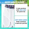 imageMens Swim Trunks Quick Dry Board Shorts with Mesh Lining Breathable Surf Beach Shorts Swimwear Bathing SuitsBlue Purple Palm Leaf