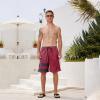imageMens Swim Trunks Quick Dry Board Shorts with Mesh Lining Breathable Surf Beach Shorts Swimwear Bathing SuitsBurgundy Flag20