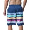 imageMens Swim Trunks Quick Dry Board Shorts with Mesh Lining Breathable Surf Beach Shorts Swimwear Bathing SuitsColorful Stripe9