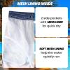 imageMens Swim Trunks Quick Dry Board Shorts with Mesh Lining Breathable Surf Beach Shorts Swimwear Bathing SuitsColorful Stripe9