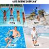 imageMens Swim Trunks Quick Dry Board Shorts with Mesh Lining Breathable Surf Beach Shorts Swimwear Bathing SuitsColorful Stripe9