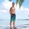imageMens Swim Trunks Quick Dry Board Shorts with Mesh Lining Breathable Surf Beach Shorts Swimwear Bathing SuitsGradient Leaf12